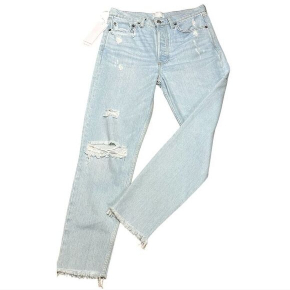 Boyish Light Blue Straight-Leg Distressed Jeans - Picture 2 of 10